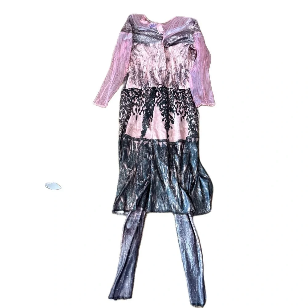 Disney Descendants Audrey Pink Black Jumpsuit with Belt Large 10/12 Costume